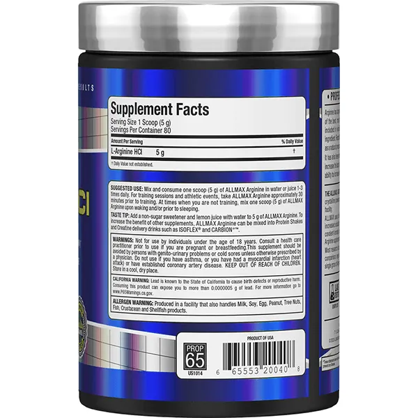 ALLMAX Nutrition Arginine HCI