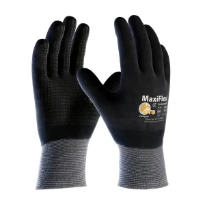 ATG 34-846/L Seamless Knit Nylon Glove with Nitrile Coated MicroFoam Grip on Full Hand - Micro Dot Palm - Touchscreen Compatible