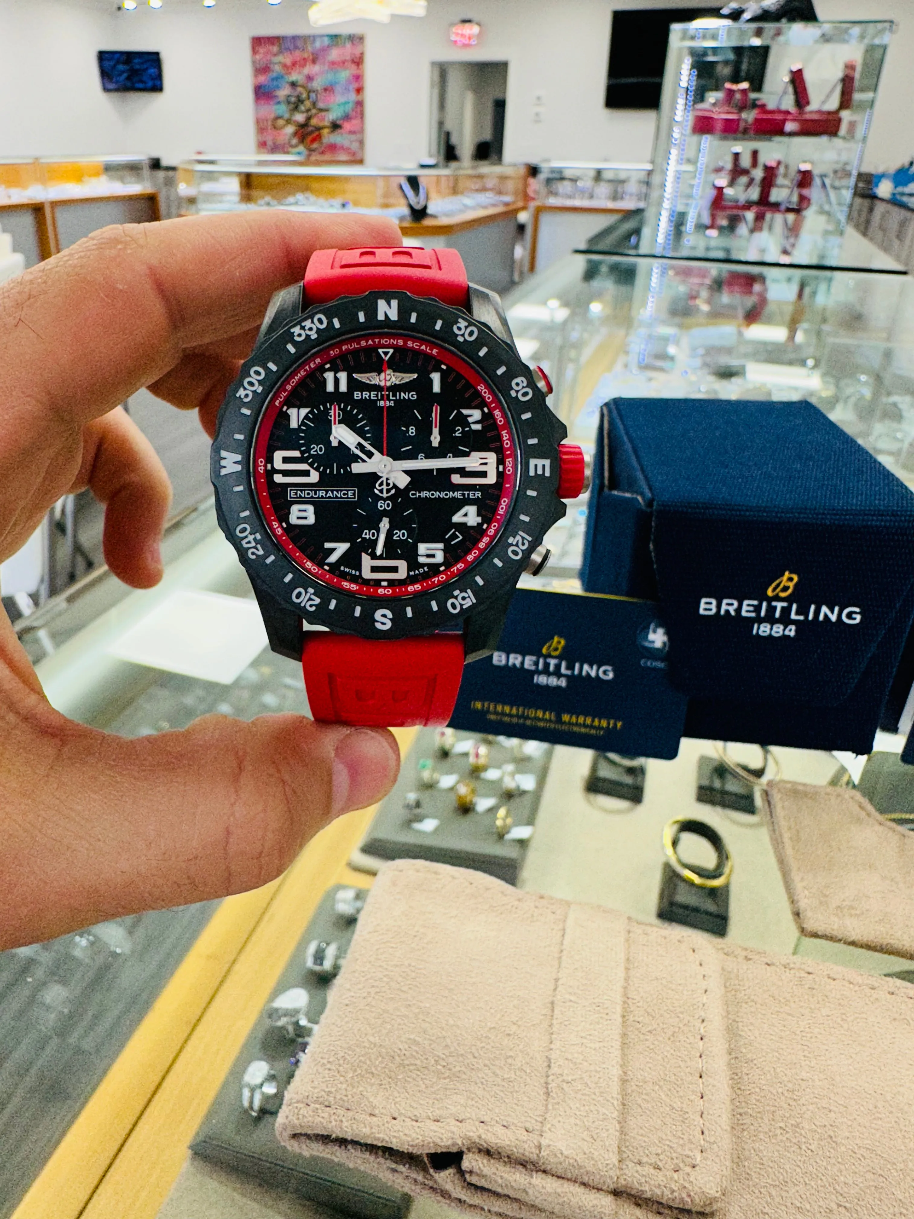 Breitling Endurance Pro X82310D91B1S1 Quartz Chronograph RED Unworn Box and Papers