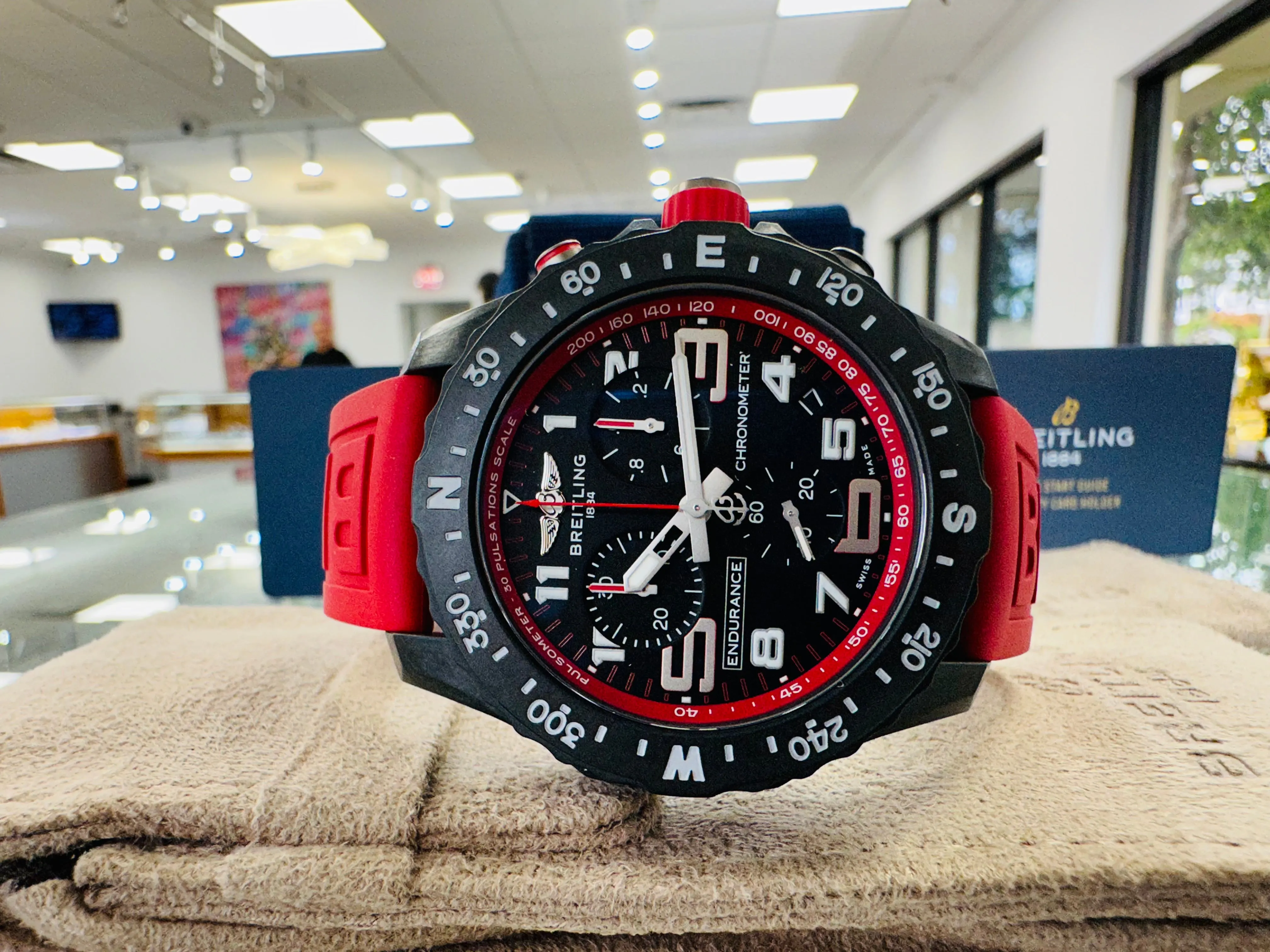 Breitling Endurance Pro X82310D91B1S1 Quartz Chronograph RED Unworn Box and Papers