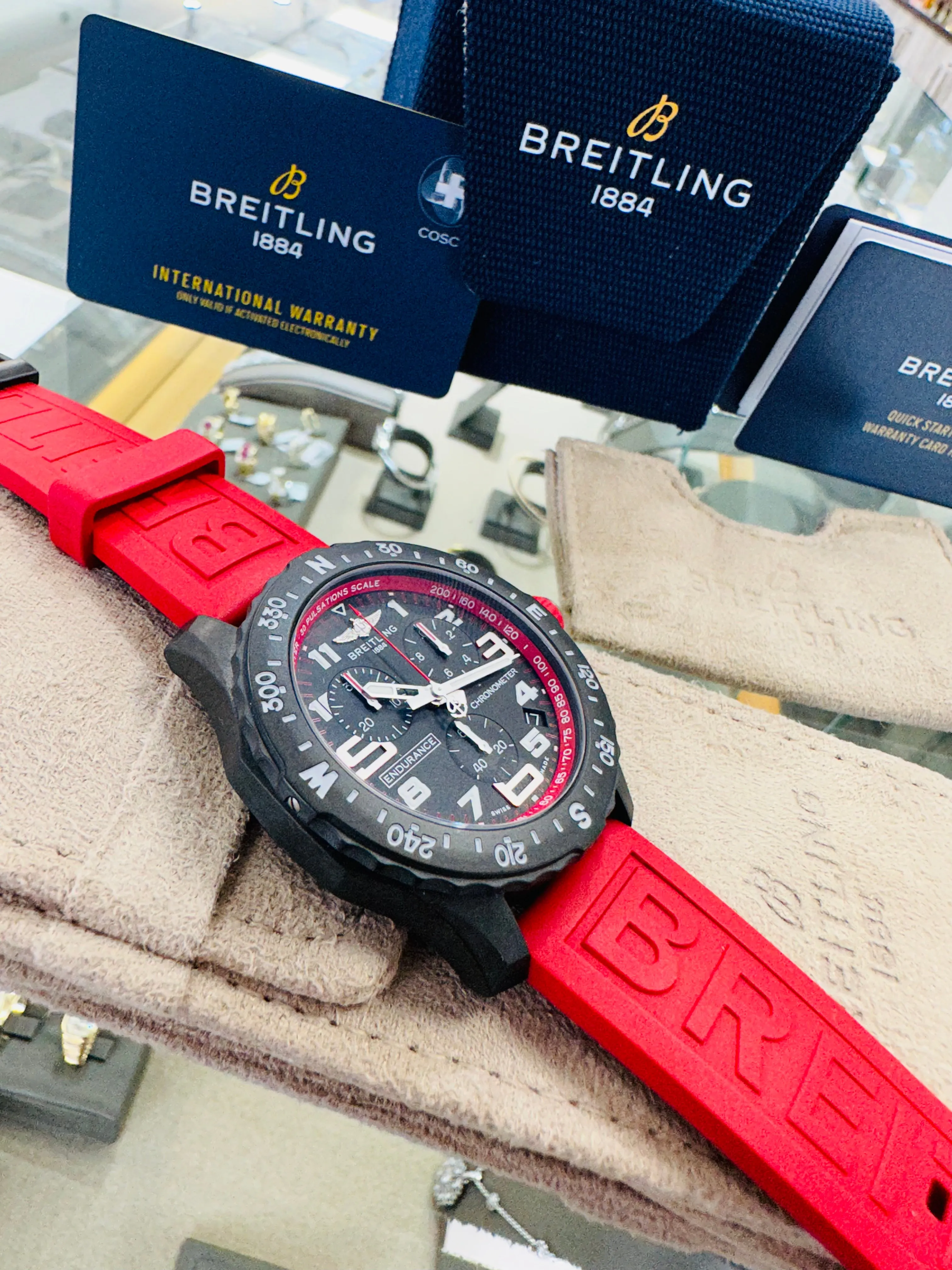 Breitling Endurance Pro X82310D91B1S1 Quartz Chronograph RED Unworn Box and Papers