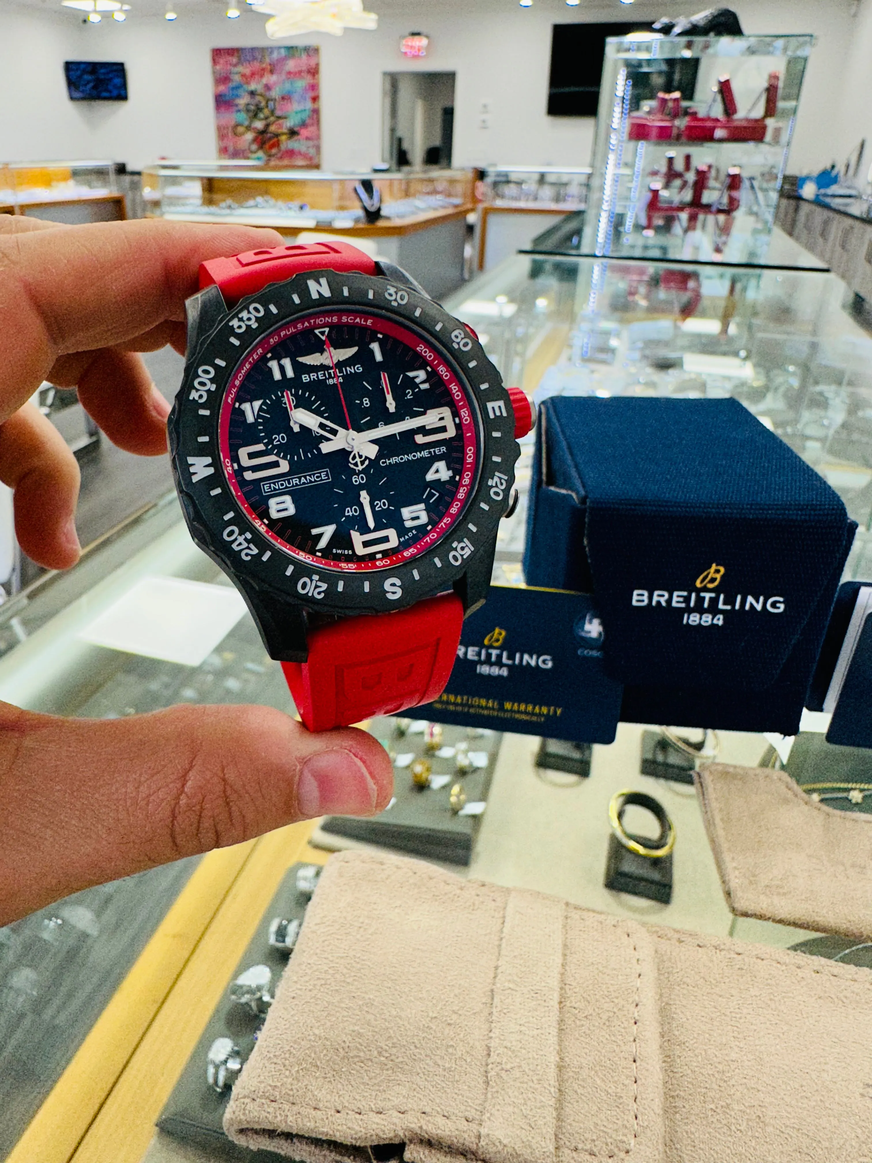 Breitling Endurance Pro X82310D91B1S1 Quartz Chronograph RED Unworn Box and Papers