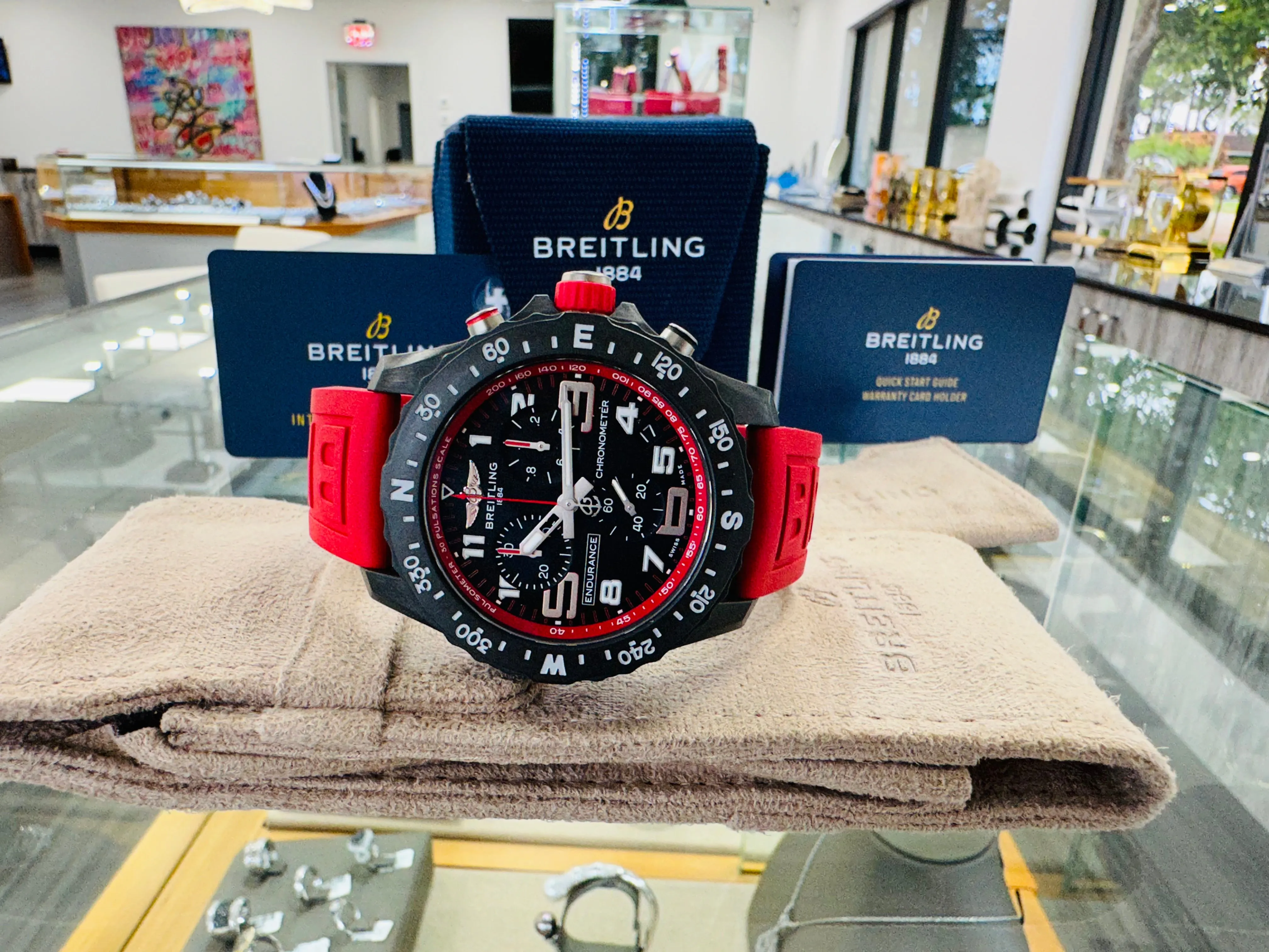 Breitling Endurance Pro X82310D91B1S1 Quartz Chronograph RED Unworn Box and Papers