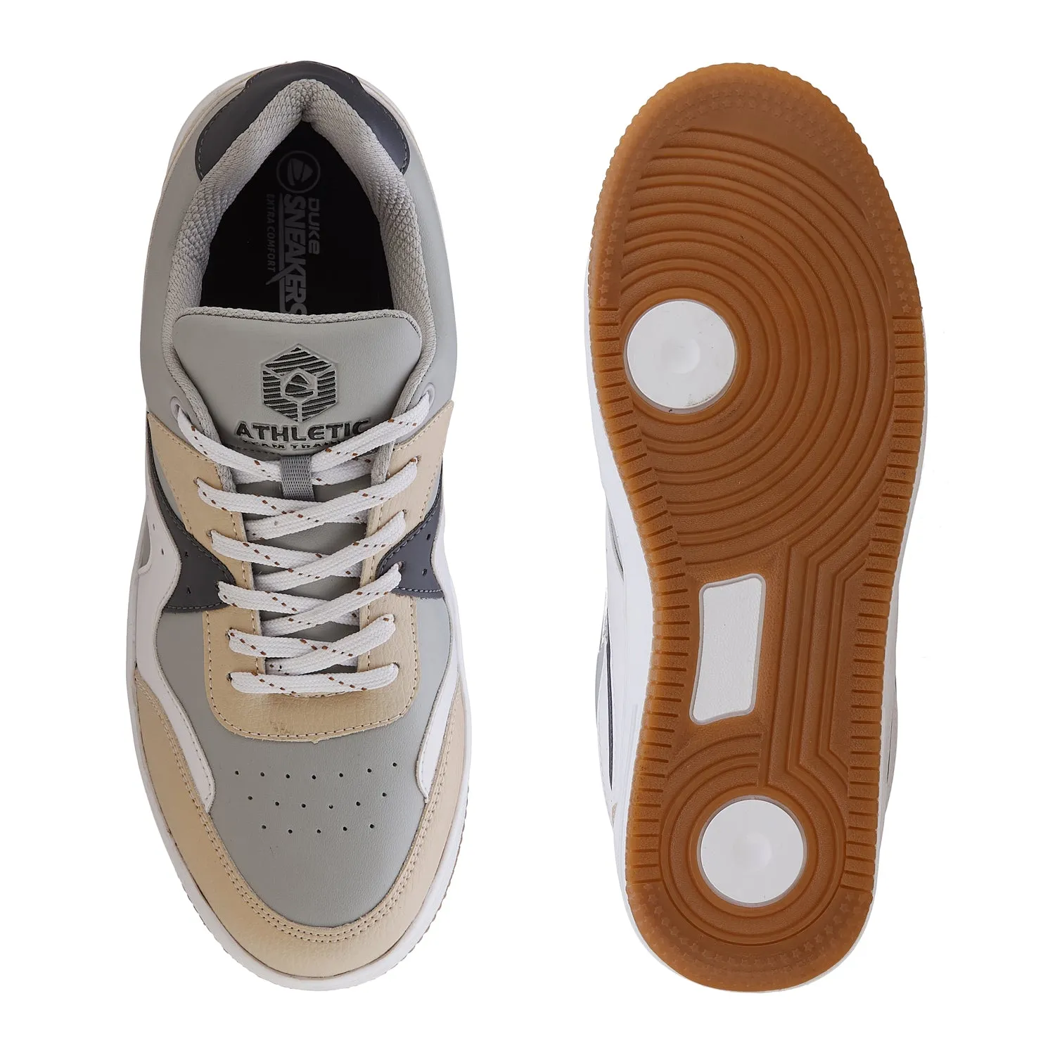 Duke Men Colourblocked & Perforations Sneakers (FWOL2525)