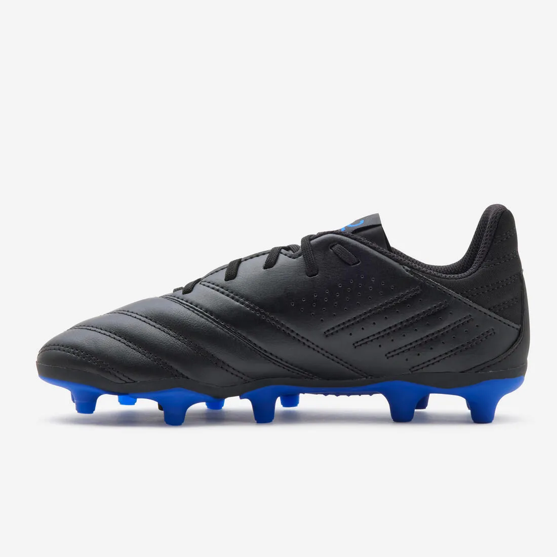 Kipsta Viralto II FG Kid's Soccer Boots Leather - Dry Ground - Laced - Black/Lightning