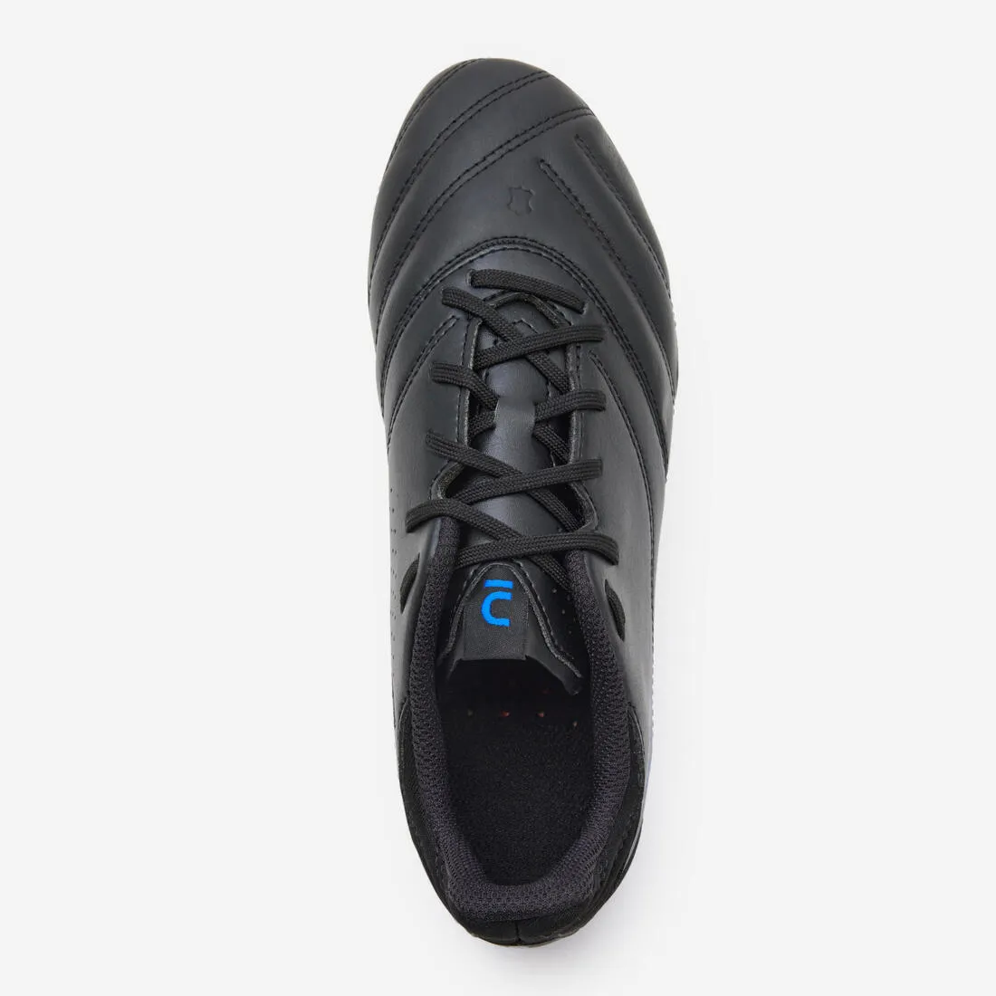 Kipsta Viralto II FG Kid's Soccer Boots Leather - Dry Ground - Laced - Black/Lightning