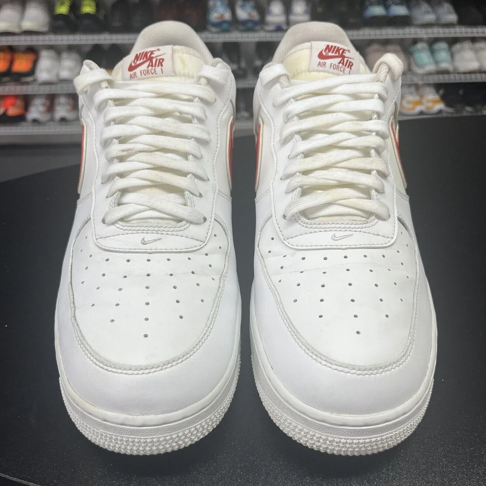 Nike Air Force 1 Low White Gym Red AO2423 102 Men's Size 14 Missing An Insole