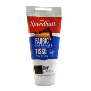 Speedball Fabric Block Printing Ink - Black - 2.50z