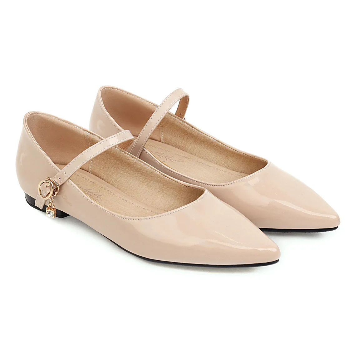 Women's PU patent leather marry jane loafers shoes spring summer work shoes