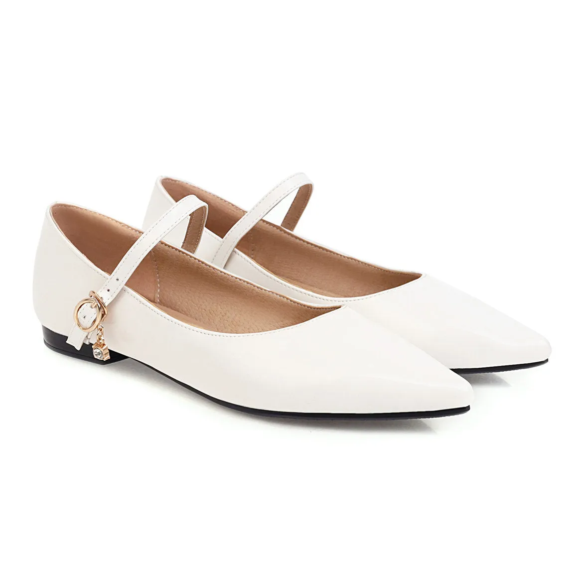 Women's PU patent leather marry jane loafers shoes spring summer work shoes
