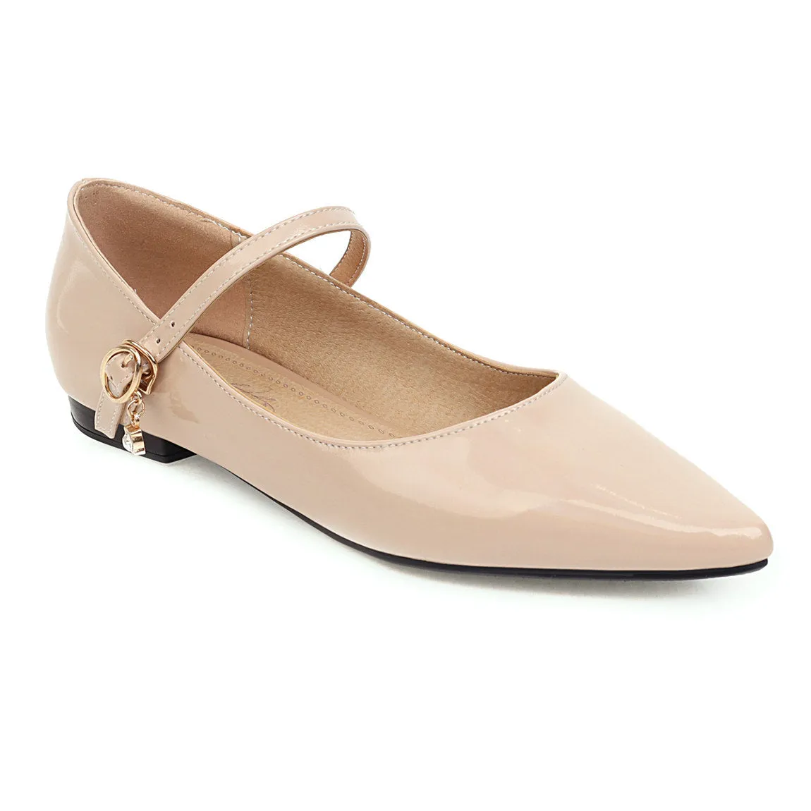 Women's PU patent leather marry jane loafers shoes spring summer work shoes