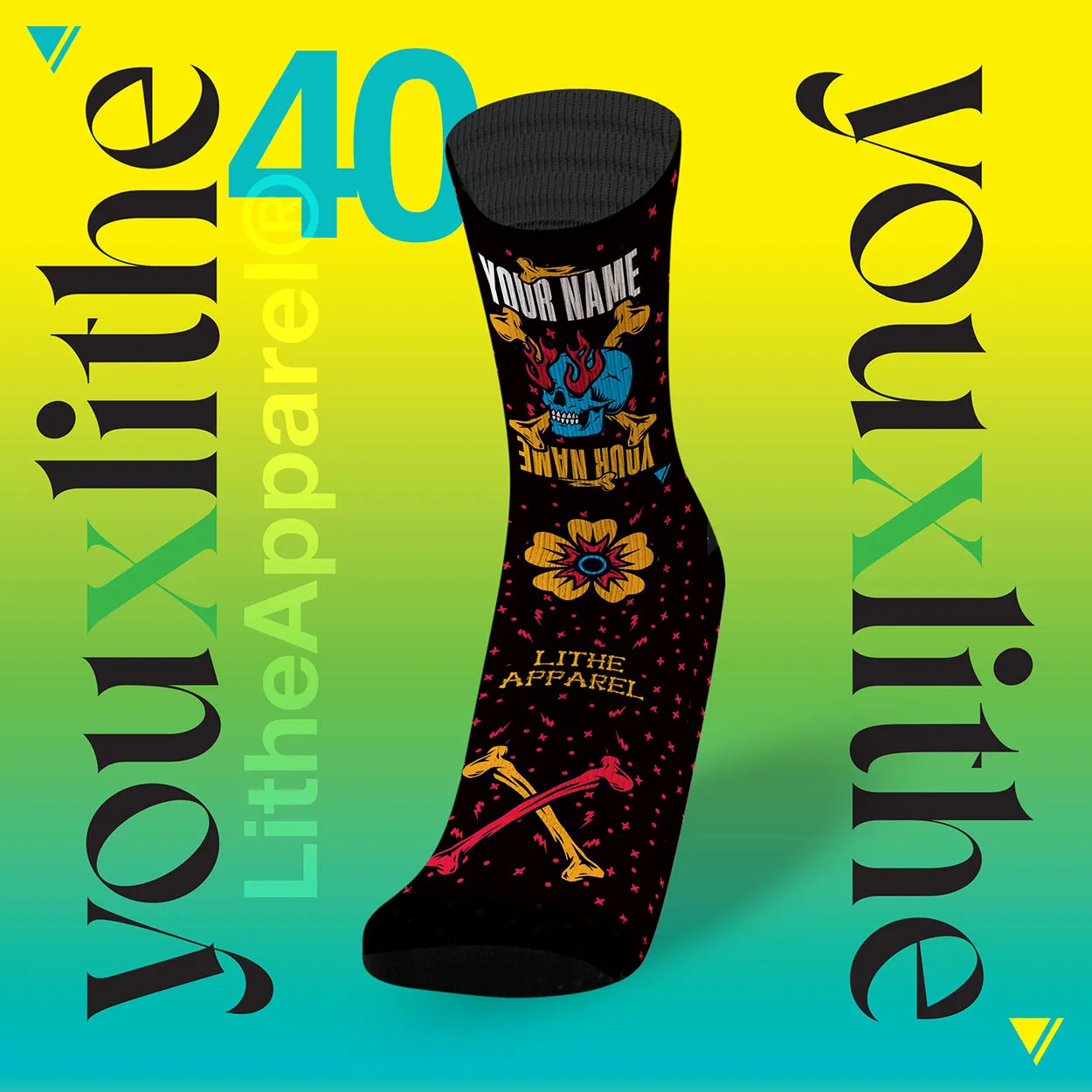 YOU X LITHE | CALCETINES PERSONALIZADOS |  30 diseños a elegir