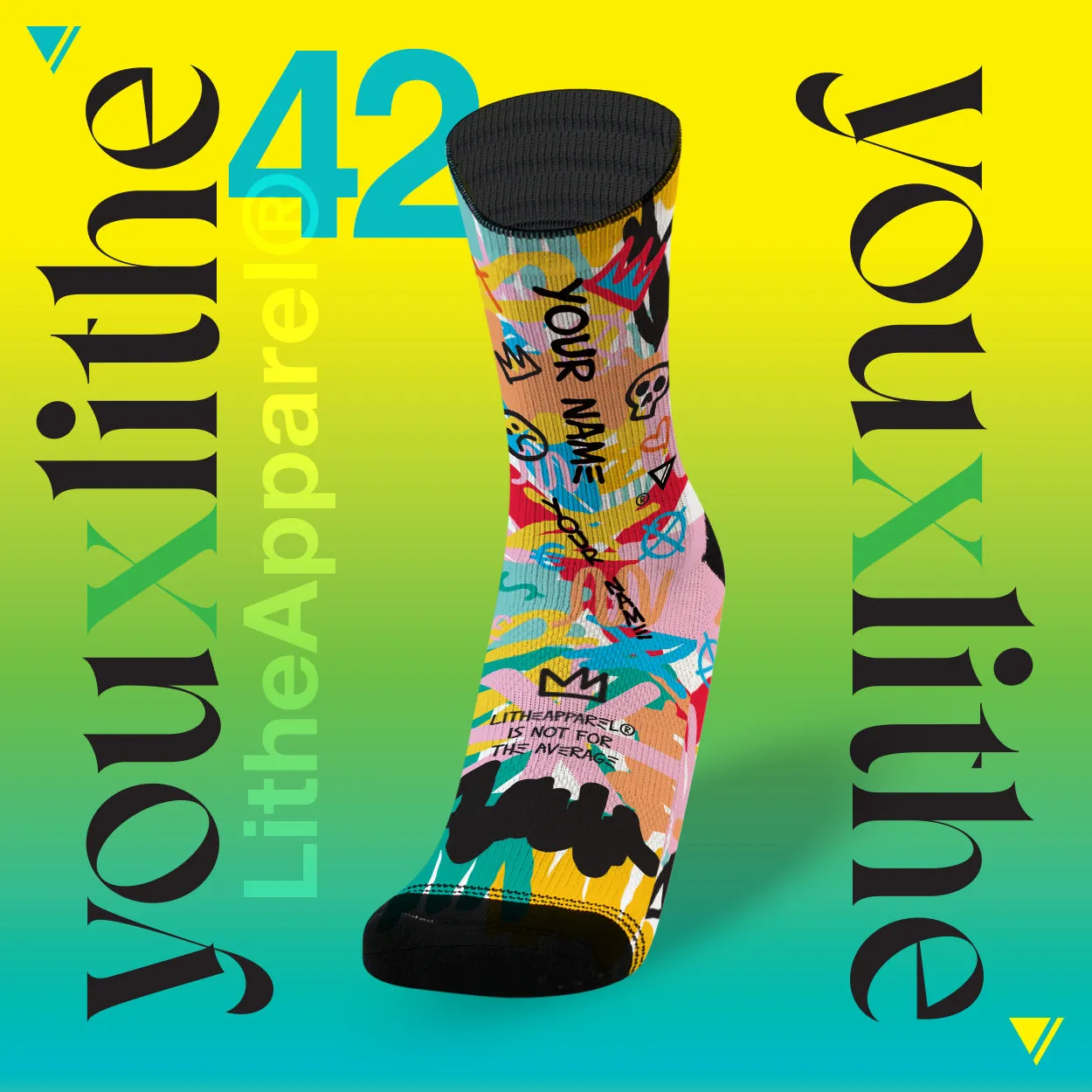 YOU X LITHE | CALCETINES PERSONALIZADOS |  30 diseños a elegir